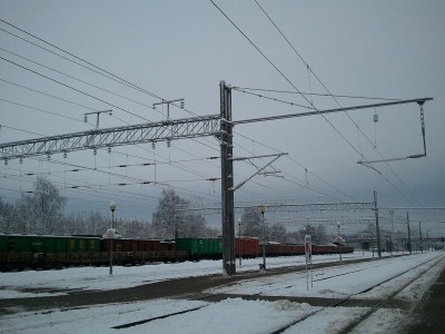 Станция Бобруйск 11.02.13 г. Вид в сторону Осиповичей