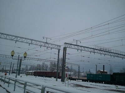Станция Бобруйск 11.02.13 г. Вид в сторону станции Березина