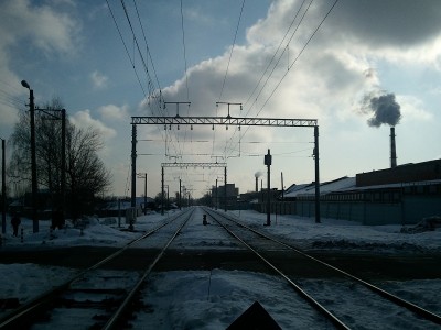 Вид с переезда в сторону станции Березина