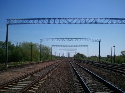 Станция Березина со стороны моста через реку