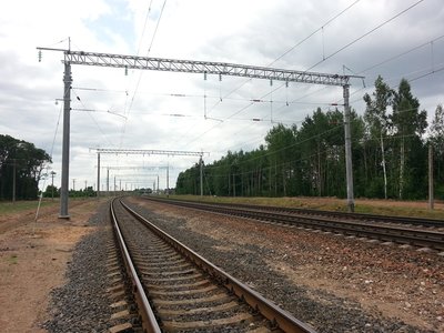 Ст. Жлобин западный. Вид в сторону Бобруйска.