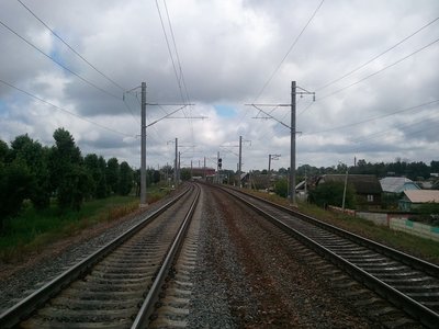 Перегон Бобруйск-Березина, вид в сторону Березины