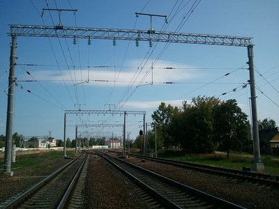 Горловина станции Березина, вид со стороны станции Бобруйск