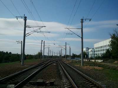 Горловина станции Березина, вид в сторону станции Бобруйск