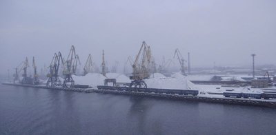 Угольный терминал в Рижском порту