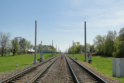 Вид с переезда в сторону Гомеля