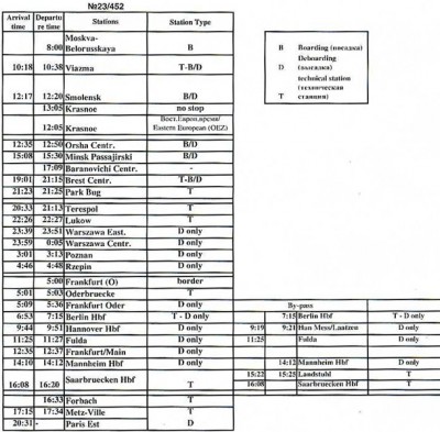 23/452 Москва - Париж