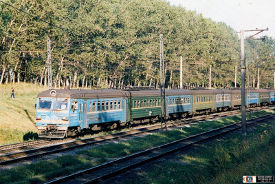 ЭР2Т-7174, перегон Ховрино - Химки, Москва 03.08.1994