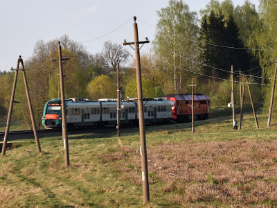 ТЭП70БС+ДП3-005 на маршруте Минск - Полоцк, 27 апреля 2019 года, поезд № 740.