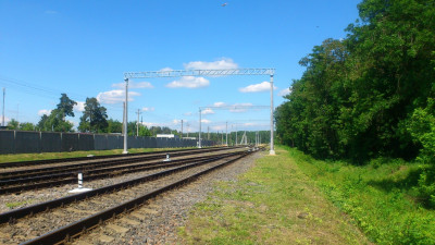 Вид на станцию в сторону Калинковичей