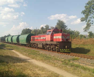 TEM-TMH 030 C грузовым поездом. Перегон Гуды-Лида