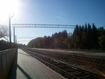Станция Савичи - вид в сторону Жлобина
