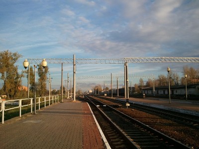 Дальний конец станции Бобруйск со стороны Жлобина
