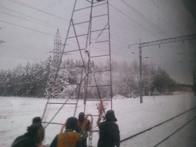 ст. Мирадино - одна из бригад "переезжает" на новое место )