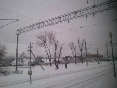 ст. Бобруйск - вид далее в сторону ст. Березина - примерно так пока выглядит и остальная часть станции...