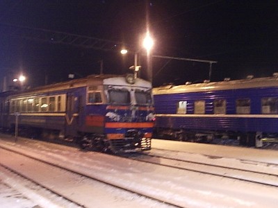 ЭР9Т-707, на фоне Полоцк - Минск